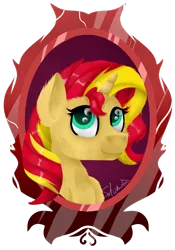 Size: 1024x1463 | Tagged: safe, artist:saturnstar14, derpibooru import, sunset shimmer, pony, bust, portrait, solo