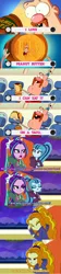 Size: 555x2482 | Tagged: safe, derpibooru import, screencap, adagio dazzle, aria blaze, sonata dusk, equestria girls, rainbow rocks, allergies, angry, crossover, food, peanut butter, screencap comic, sonataco, taco, uncle grandpa