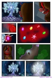 Size: 1024x1536 | Tagged: safe, artist:yogfan, derpibooru import, tree of harmony, oc, unofficial characters only, pony, unicorn, comic:but i do now, cloak, clothes, comic, crossover, elements of harmony, ganondorf, male, stallion, the legend of zelda