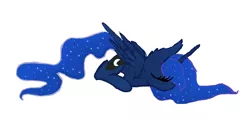 Size: 1110x532 | Tagged: safe, artist:haillee, derpibooru import, princess luna, alicorn, pony, cutie mark, dream, eyes closed, ms paint, prone, shading, simple background, sleeping, solo, white background