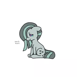 Size: 2000x2000 | Tagged: safe, artist:lou, derpibooru import, marble pie, earth pony, pony, crying, sad, simple background, solo, white background