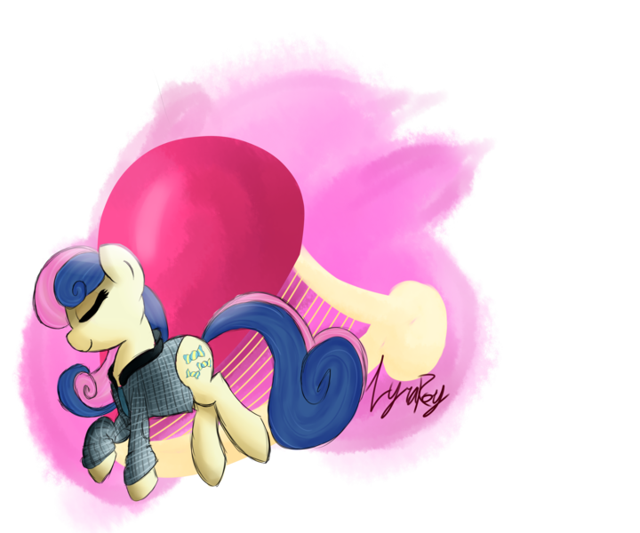 Size: 6000x5000 | Tagged: safe, artist:lyres-art, derpibooru import, bon bon, sweetie drops, earth pony, pony, abstract background, absurd resolution, clothes, eyes closed, hoodie, jacket, smiling, solo
