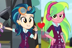 Size: 882x592 | Tagged: safe, derpibooru import, indigo zap, lemon zest, equestria girls, female, lemonzap, lesbian, shipping