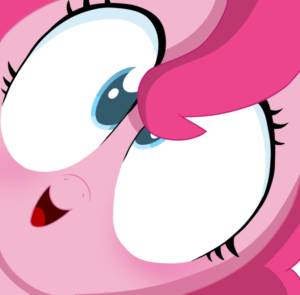 Size: 2388x2352 | Tagged: artist:laserpewpewrblx, close-up, derpibooru import, hi anon, looking at you, meme, open mouth, pinkie pie, safe, solo