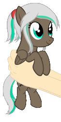 Size: 502x1000 | Tagged: safe, artist:justisanimation, derpibooru import, oc, oc:lynn, unofficial characters only, human, pegasus, pony, animated, gif, holding a pony, justis holds a pony, offscreen character, simple background, transparent background
