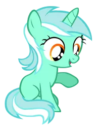 Size: 7000x9037 | Tagged: absurd resolution, amending fences, artist:tardifice, blank flank, cute, derpibooru import, filly, filly lyra, looking down, lyrabetes, lyra heartstrings, open mouth, raised hoof, safe, simple background, sitting, smiling, solo, transparent background, vector, younger