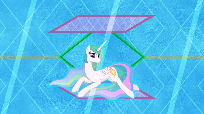 Size: 1191x670 | Tagged: safe, artist:alexiy777, artist:laszlvfx, derpibooru import, edit, princess celestia, alicorn, pony, beautiful, looking at you, lying down, missing accessory, side, solo, vector, wallpaper, wallpaper edit