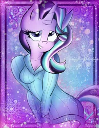 Size: 1024x1325 | Tagged: adorasexy, anthro, artist:animechristy, clothes, cute, derpibooru import, safe, sexy, signature, solo, starlight glimmer, sweater