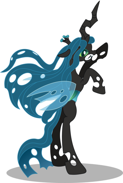 Size: 1350x2000 | Tagged: artist:seahawk270, changeling, changeling queen, derpibooru import, fan series, female, guardians of harmony, queen chrysalis, rearing, safe, simple background, solo, toy, toy interpretation, transparent background, vector