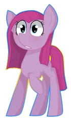 Size: 1024x1832 | Tagged: artist:fluffy-bun, cute, cuteamena, derpibooru import, pinkamena diane pie, pinkie pie, raised hoof, safe, simple background, solo, surprised, transparent background