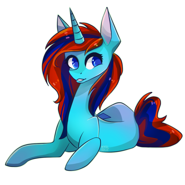 Size: 1000x1000 | Tagged: safe, artist:mentalphase, derpibooru import, oc, unofficial characters only, pony, unicorn, colored pupils, female, mare, prone, simple background, solo, transparent background