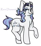 Size: 586x669 | Tagged: safe, artist:moonabelle, derpibooru import, oc, oc:rare diamond, unofficial characters only, pony, unicorn, chest fluff, female, mare, next generation, offspring, parent:fancypants, parent:rarity, parents:raripants, simple background, solo, white background