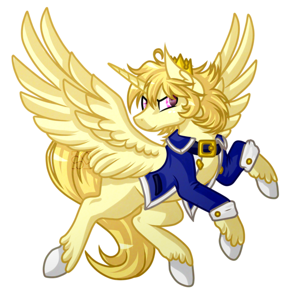 Size: 3856x3791 | Tagged: safe, artist:amazing-artsong, derpibooru import, oc, oc:prince lionel, unofficial characters only, alicorn, pony, alicorn oc, clothes, male, simple background, solo, stallion, transparent background