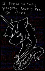 Size: 900x1408 | Tagged: suggestive, artist:anxiouslilnerd, derpibooru import, oc, oc:snuggle bugg, unofficial characters only, pony, unicorn, alone, crying, depressed, emotions, ideologically sensitive, sketch, solo, vent, vent art