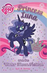 Size: 322x499 | Tagged: book, derpibooru import, g.m. berrow, merchandise, my little pony logo, my little pony princess collection, official, princess luna, princess luna and the festival of the winter moon, rearing, safe, solo, spread wings, stock vector, united kingdom