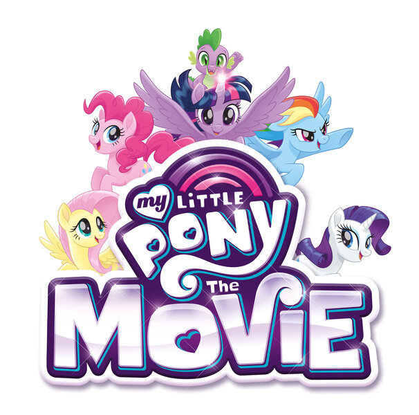 Size: 1838x1819 | Tagged: safe, derpibooru import, edit, fluttershy, pinkie pie, rainbow dash, rarity, spike, twilight sparkle, twilight sparkle (alicorn), alicorn, pony, my little pony: the movie, background pony applejack, logo, shitposting, simple background, white background