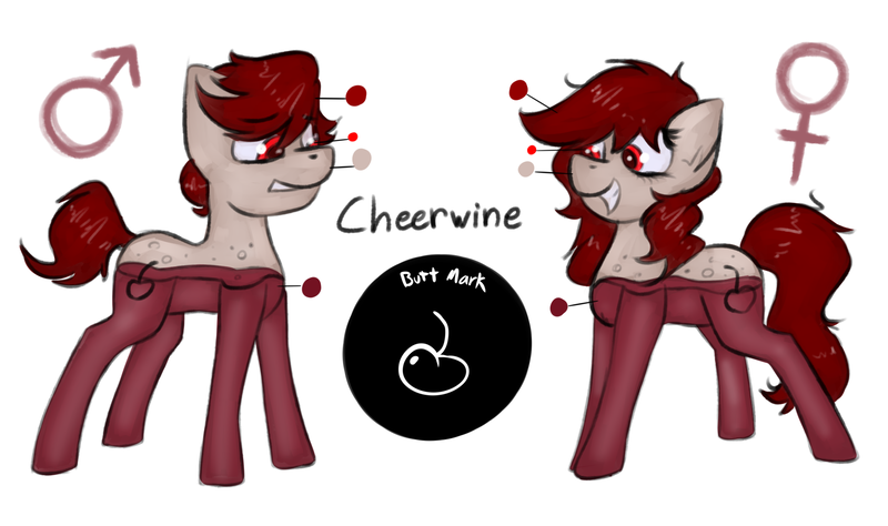 Size: 2152x1274 | Tagged: artist:marsminer, cheerwine, derpibooru import, food pony, oc, oc:cheerwine, original species, safe, soda pony, unofficial characters only