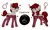 Size: 2152x1274 | Tagged: safe, artist:marsminer, derpibooru import, oc, oc:cheerwine, unofficial characters only, food pony, original species, pony, soda pony, cheerwine, female, image, male, mare, png, reference sheet, siblings, simple background, stallion, twins, white background