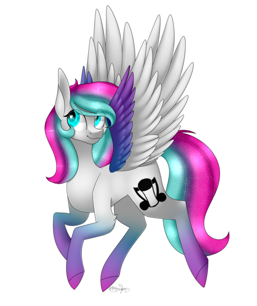 Size: 2374x2825 | Tagged: safe, artist:ohhoneybee, derpibooru import, oc, oc:shimmer strike, unofficial characters only, pegasus, pony, colored wings, female, high res, mare, multicolored wings, simple background, solo, transparent background