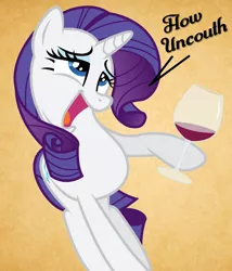 Size: 960x1120 | Tagged: alcohol, artist:slb94, artist:tehmage, derpibooru import, drunk, drunk rarity, rarity, safe, solo, uncouth, wine