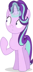 Size: 3148x6730 | Tagged: absurd resolution, .ai available, artist:illumnious, derpibooru import, every little thing she does, magic, raised hoof, safe, shocked, simple background, solo, starlight glimmer, transparent background, vector