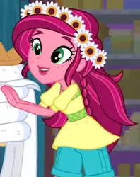 Size: 644x812 | Tagged: safe, derpibooru import, screencap, gloriosa daisy, equestria girls, legend of everfree, cropped, cute, daisybetes, happy, smiling, solo