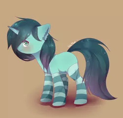 Size: 1970x1900 | Tagged: safe, artist:kate-titan-mrak, derpibooru import, oc, unofficial characters only, pony, unicorn, clothes, female, mare, socks, solo, striped socks