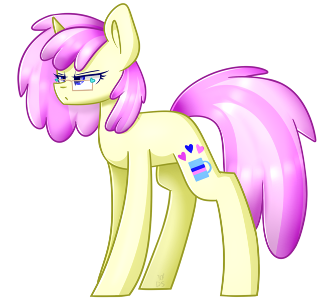 Size: 1585x1440 | Tagged: safe, artist:despotshy, derpibooru import, oc, oc:vanilla swirl, unofficial characters only, earth pony, pony, female, glasses, mare, simple background, solo, transparent background