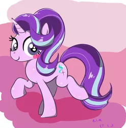 Size: 1322x1336 | Tagged: abstract background, artist:noupu, derpibooru import, safe, smiling, solo, starlight glimmer