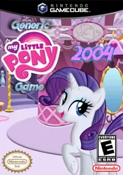 Size: 750x1067 | Tagged: 2000s, artist:employeeamillion, box art, canterlot boutique, derpibooru import, gamecube, rarity, retro, safe, solo