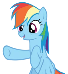 Size: 1456x1600 | Tagged: safe, artist:hendro107, derpibooru import, rainbow dash, pegasus, pony, 28 pranks later, .psd available, female, mare, raised hoof, simple background, solo, transparent background, vector