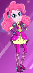 Size: 234x514 | Tagged: safe, artist:unicornsmile, derpibooru import, pinkie pie, equestria girls, legend of everfree, clothes, crystal guardian, gloves, open mouth, ponied up, solo, starsue, super ponied up