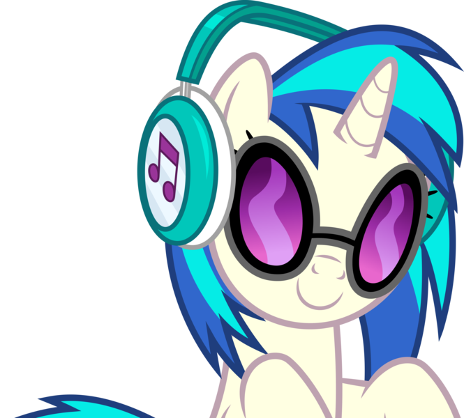 Size: 5000x4510 | Tagged: safe, artist:dashiesparkle, derpibooru import, vinyl scratch, pony, unicorn, .svg available, absurd resolution, female, horn, mare, simple background, smiling, solo, sunglasses, transparent background, vector