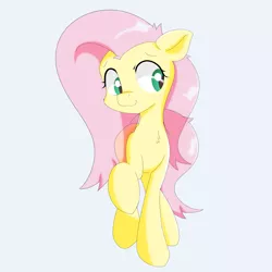 Size: 2953x2953 | Tagged: artist:ando, derpibooru import, fluttershy, looking away, looking down, raised hoof, safe, simple background, solo, white background