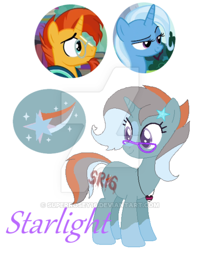 Size: 400x519 | Tagged: safe, artist:superrosey16, derpibooru import, sunburst, trixie, oc, oc:starlight, pony, unicorn, cutie mark, female, male, mare, obtrusive watermark, offspring, parent:sunburst, parent:trixie, parents:trixburst, shipping, simple background, smiling, straight, transparent background, trixburst, watermark