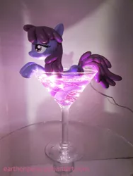 Size: 3456x4608 | Tagged: safe, artist:earthenpony, derpibooru import, berry punch, berryshine, pony, absurd resolution, craft, cup, cup of pony, micro, photo, sculpture, solo, traditional art, wires