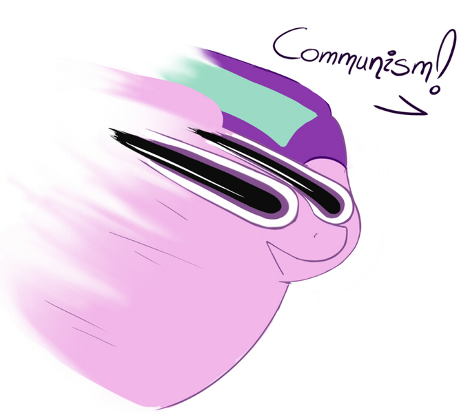 Size: 780x700 | Tagged: artist:d-sixzey, communism, derpibooru import, dialogue, faic, great moments in animation, meme, motion blur, open mouth, politics, safe, simple background, sketch, smear frame, smiling, solo, special eyes, stalin glimmer, starlight glimmer, text, wat, white background