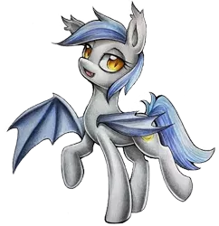 Size: 400x414 | Tagged: safe, artist:ailish, derpibooru import, oc, oc:brisk ray, unofficial characters only, bat pony, pony, female, mare, simple background, solo, transparent background