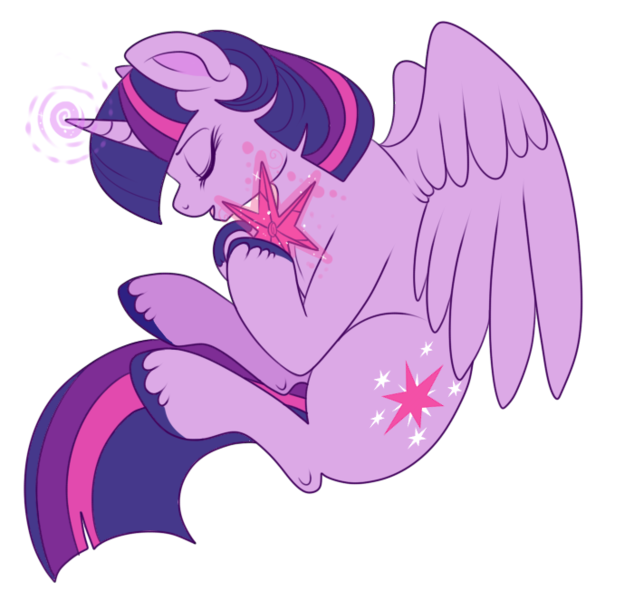 Size: 700x662 | Tagged: safe, artist:lulubell, derpibooru import, twilight sparkle, twilight sparkle (alicorn), alicorn, pony, element of harmony, element of magic, magic, simple background, solo, transparent background