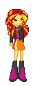Size: 48x123 | Tagged: safe, artist:toonalexsora007, derpibooru import, sunset shimmer, equestria girls, animated, boots, clothes, gif, high heel boots, loop, marvel vs capcom, mugen, pixel art, simple background, skirt, solo, spinning, sprite, transparent background, you spin me right round