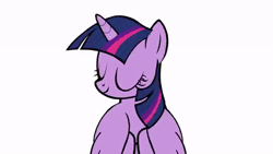 Size: 480x270 | Tagged: safe, artist:tridashie, derpibooru import, edit, twilight sparkle, twilight sparkle (alicorn), alicorn, pony, animated, bipedal, cheering, cute, gif, happy, looking at you, loop, open mouth, simple background, smiling, solo, spread wings, twiabetes, white background, wings