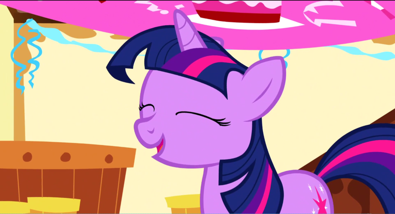 Size: 1360x736 | Tagged: safe, derpibooru import, screencap, twilight sparkle, pony, unicorn, griffon the brush off, cute, eyes closed, female, laughing, mare, open mouth, smiling, solo, twiabetes, unicorn twilight