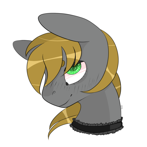 Size: 2000x2000 | Tagged: safe, artist:veincchi, derpibooru import, oc, oc:mind sight, unofficial characters only, earth pony, pony, bust, choker, cute, male, simple background, smiling, solo, stallion, transparent background