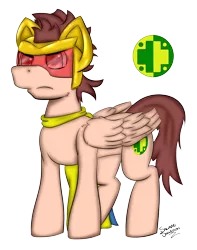 Size: 1596x2024 | Tagged: safe, artist:salamishowdown, derpibooru import, oc, oc:morphius, unofficial characters only, pony, cape, clothes, cutie mark, helmet, male, request, simple background, solo, stallion, transparent background