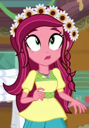 Size: 500x720 | Tagged: safe, derpibooru import, screencap, gloriosa daisy, equestria girls, legend of everfree, cropped, magical geodes, solo