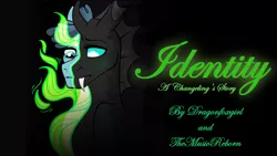 Size: 1920x1080 | Tagged: artist:dragonfoxgirl, changeling, cover, crystal hoof, derpibooru import, disguise, disguised changeling, duality, fanfic, fanfic art, fanfic cover, safe, shapeshifting, story in the source, thorax