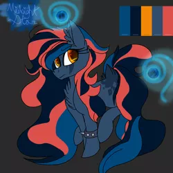 Size: 2560x2560 | Tagged: artist:brokensilence, derpibooru import, oc, oc:midnight star, orbs, reference sheet, safe, solo, spiked wristband, unofficial characters only