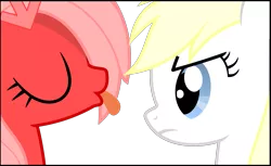 Size: 2165x1326 | Tagged: safe, artist:arifproject, derpibooru import, oc, oc:aryanne, oc:downvote, ponified, unofficial characters only, earth pony, pony, derpibooru, derpibooru ponified, face, female, frown, meta, reaction image, tongue out, vector