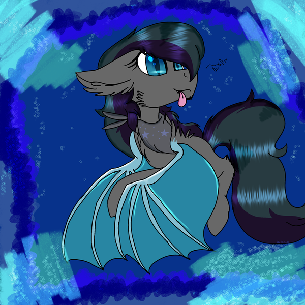 Size: 2560x2560 | Tagged: safe, artist:brokensilence, derpibooru import, oc, oc:moonlitti dusk, unofficial characters only, bat pony, pony, :p, blue eyes, clothes, collar, cute, scarf, solo, tongue out