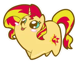 Size: 608x500 | Tagged: safe, artist:coggler, artist:frog&cog, artist:gopherfrog, derpibooru import, sunset shimmer, pony, unicorn, :p, blushing, chubbie, cute, female, mare, shimmerbetes, silly, silly face, silly pony, simple background, solo, tongue out, transparent background